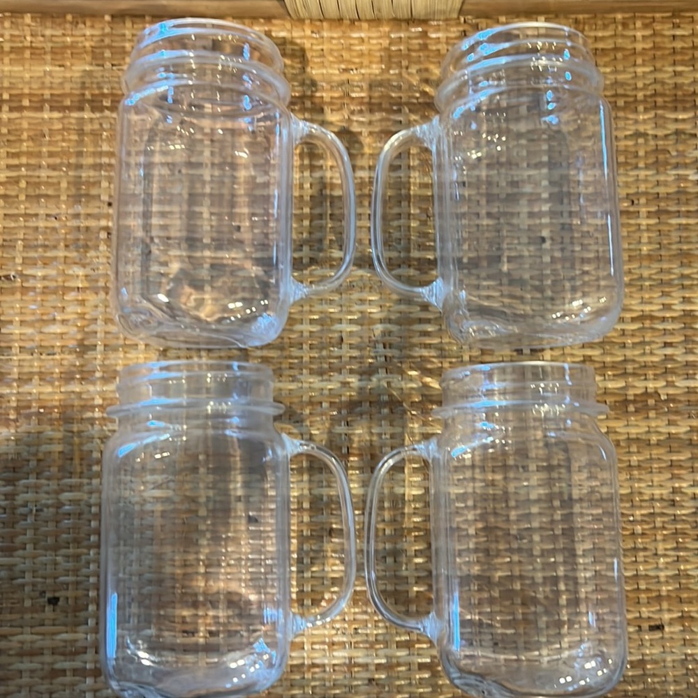 Plastic Mason Jar Style Mugs